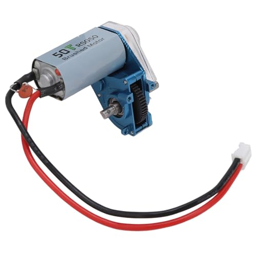 RC -Getriebe mit 050 50 T Motor Metall Kunststoff Transparenter Getriebegetriebe für Axiales SCX24 1/24 RC -Auto Upgrade Teile Blau E Transparent Gearbo Getriebe mit Motorrc (BLUE) von CFTGIW
