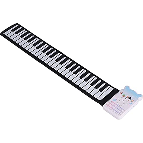 Rollen Klavierspielzeug Wiederaufladbar Tragbare 49 Tasten Elektrische Klavier -Tastatur mit Kopfhörer Jack Elektronisch Roll -up Piano Keyboardelektroservice Ein Hohes Design von CFTGIW