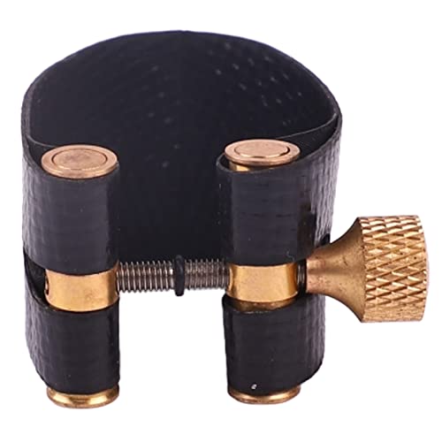 Saxophon Ligatur Fastener S Gleichmäßiger Schall SAX -Ligatur Ersatz Schwarz Alt -Sprachhaut Schwarz Alt Saxophon Ligaturenaxophon Fadenersax LigatureBlack (Alt Stimme) von CFTGIW