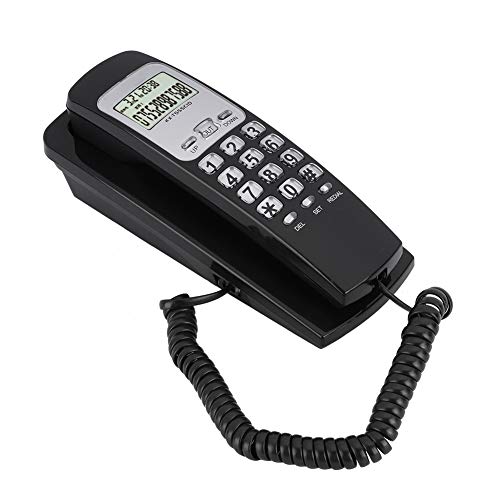 T555 W Mounted Telefon Caller ID Hotel Telefon mit LCD -Display -Hintergrundbeleuchtung Hat eine Lebensdauer. Telefonhanging Telefonhome Telephonelcd Display (Black) von CFTGIW