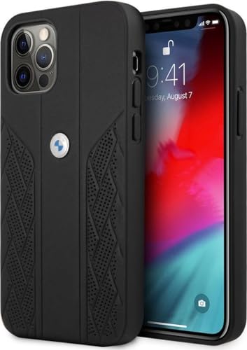 BMW BMHCP12LRSPPK Hülle für iPhone 12 Pro Max 6,7" schwarz Leather Curve Perforate von CG MOBILE