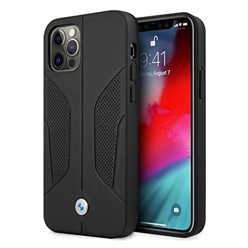CG MOBILE BMW Handyhülle für iPhone 12/12 Pro in Schwarz mit perforierten geschwungenen Seiten, echtes Leder, schützende & langlebige Hülle mit einfachem Snap-on, Stoßdämpfung & Signatur-Logo CG MOBILE BMW Handyhülle für iPhone 12/12 Pro in Schwarz mit perforierten geschwungenen Seiten, echtes Leder, schützende & langlebige Hülle mit einfachem Snap-on, Stoßdämpfung & Signatur-Logo von CG MOBILE
