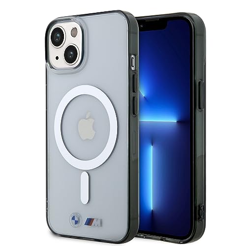 BMW BMHMP14MHCRS hülle für iPhone 14 Plus 6.7" transparent hardcase Silver Ring von CG MOBILE