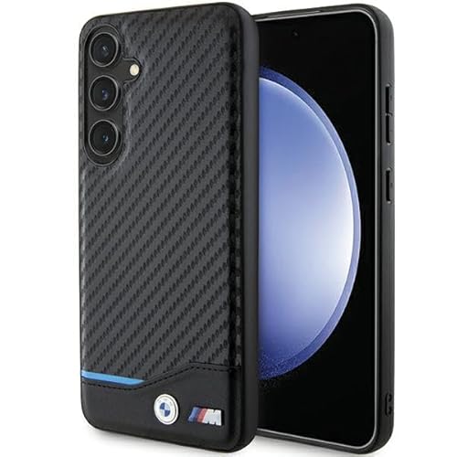 CG Mobile BMW BMHCS24M22NBCK Hülle Für S24+ S926 Schwarz Leather Carbon von CG MOBILE