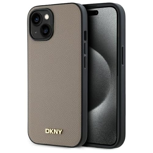 CG MOBILE DKNY DKHMP15SPGHLME Hülle für iPhone 15 6,1 Zoll Beige Lizenziertes genarbtes Metalllogo kompatibel mit MagSafe CG MOBILE DKNY DKHMP15SPGHLME Hülle für iPhone 15 6,1 Zoll Beige Lizenziertes genarbtes Metalllogo kompatibel mit MagSafe von CG MOBILE
