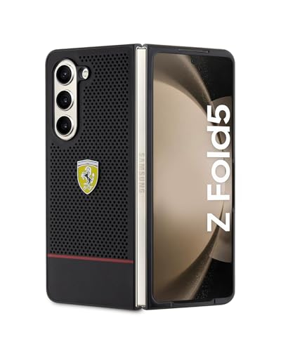 CG MOBILE Ferrari FEHCZFD5PSEK Hülle für Z Fold5 F946 Schwarz hardcase Perforated Line von CG MOBILE