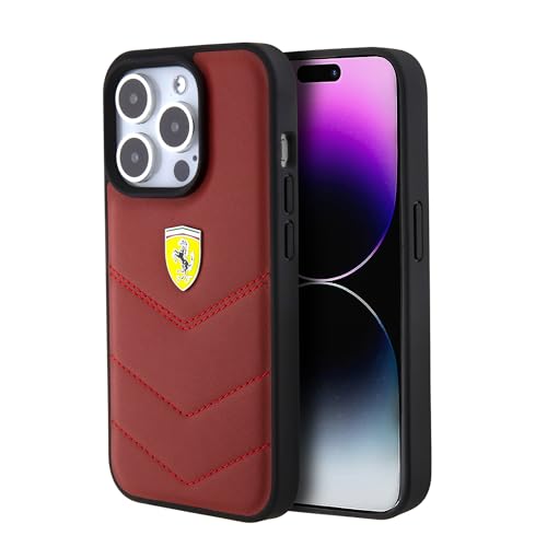 CG Mobile Ferrari Handyhülle Kompatibel mit iPhone 15 Pro in Rot mit genähten Linien, Echtleder Schutzhülle & Durable Case mit Easy Snap-on, Stoßdämpfung & Signatur-Logo CG Mobile Ferrari Handyhülle Kompatibel mit iPhone 15 Pro in Rot mit genähten Linien, Echtleder Schutzhülle & Durable Case mit Easy Snap-on, Stoßdämpfung & Signatur-Logo von CG MOBILE