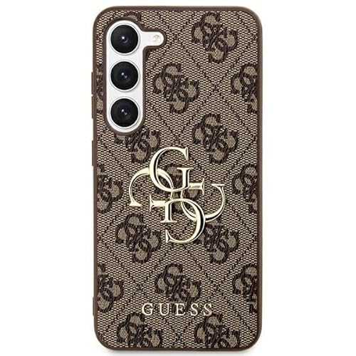 CG MOBILE Guess 4G Big Metal Logo Hülle für Samsung Galaxy S24 Ultra (Braun) von CG MOBILE