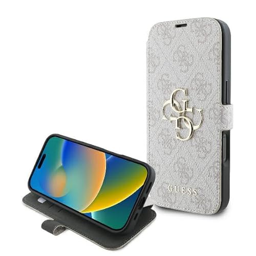 CG MOBILE Guess GUBKP16L4GMGPI Hülle für iPhone 16 Pro 6.3" Rosa Book 4G Metal Logo von CG MOBILE