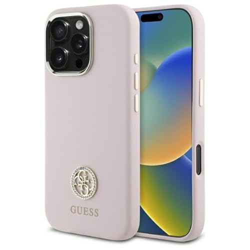 CG MOBILE Guess GUHCP16XM4DGPP Hülle für iPhone 16 Pro Max 6.9" Hellrosa Silicone Logo Strass 4G CG MOBILE Guess GUHCP16XM4DGPP Hülle für iPhone 16 Pro Max 6.9" Hellrosa Silicone Logo Strass 4G von CG MOBILE
