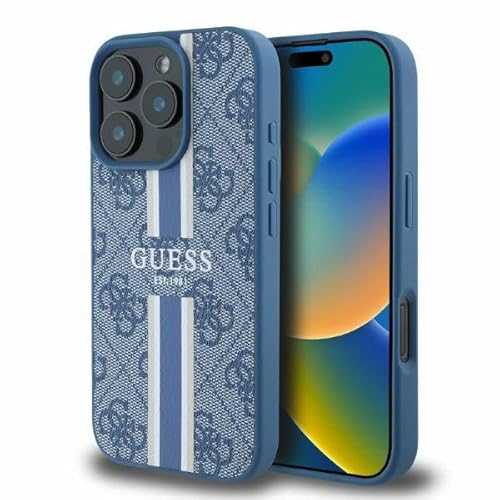 CG MOBILE Guess GUHMP16XP4RPSB Hülle für iPhone 16 Pro Max 6.9" Blau hardcase 4G Printed Stripes CG MOBILE Guess GUHMP16XP4RPSB Hülle für iPhone 16 Pro Max 6.9" Blau hardcase 4G Printed Stripes von CG MOBILE