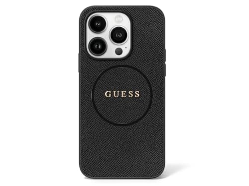 CG Mobile Guess GUHMP16LPGHSMMK Hülle für iPhone 16 Pro 6.3" Schwarz hardcase Grained Ring von CG MOBILE