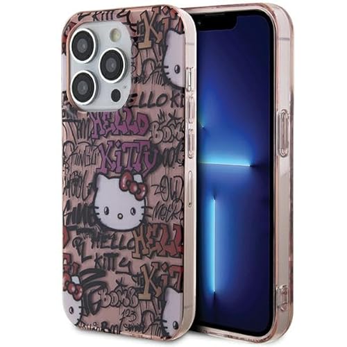 CG MOBILE Hello Kitty HKHCP13XHDGPTP Hülle für iPhone 13 Pro Max 6.7" Rosa hardcase IML Tags Graffiti von CG MOBILE