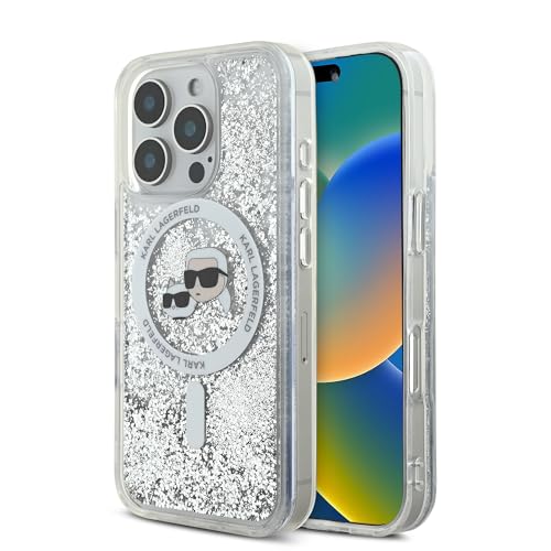 CG MOBILE Karl Lagerfeld Magsafe Liquid Glitter Hard Case mit Karl & Choupette Kopf für iPhone 16 Pro Max, Fallschutz, Stoßdämpfung, Präzisionsausschnitte, Sparkling Glitter Design - Transparent CG MOBILE Karl Lagerfeld Magsafe Liquid Glitter Hard Case mit Karl & Choupette Kopf für iPhone 16 Pro Max, Fallschutz, Stoßdämpfung, Präzisionsausschnitte, Sparkling Glitter Design - Transparent von CG MOBILE