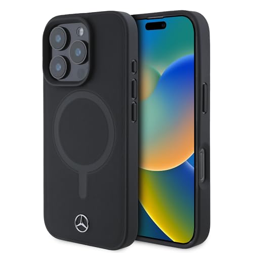 CG MOBILE Mercedes-Benz Hülle Kompatible mit iPhone 16 Pro Max Back-Cover hul - Kompatible mit Magsafe Plain Smooth - Schwarz CG MOBILE Mercedes-Benz Hülle Kompatible mit iPhone 16 Pro Max Back-Cover hul - Kompatible mit Magsafe Plain Smooth - Schwarz von CG MOBILE