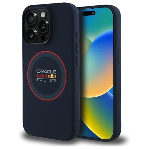 CG MOBILE Red Bull RBHMP15L24SIILVR Hülle für iPhone 15 Pro 6.1 Zoll Marineblau Lizenziert Silicone Red Ring kompatibel mit MagSafe CG MOBILE Red Bull RBHMP15L24SIILVR Hülle für iPhone 15 Pro 6.1 Zoll Marineblau Lizenziert Silicone Red Ring kompatibel mit MagSafe von CG MOBILE