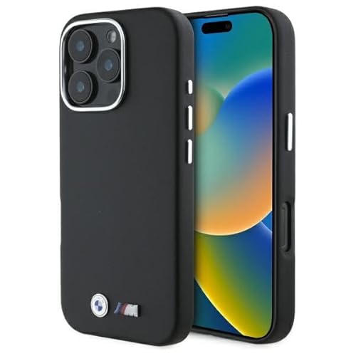CG MOBILE BMW BMHMP16L23PMWK Hülle für iPhone 16 Pro 6.3" Schwarz hardcase M Smooth Full Wrapped Metal von CG MOBILE