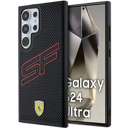CG Mobile Ferrari FEHCS24LPINK Hülle Für S24 Ultra S928 Schwarz hardcase Big SF Perforated von CG MOBILE