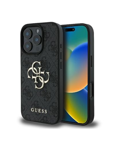 CG Mobile Guess GUHCP16L4GMGGR hülle für iPhone 16 Pro 6.3" Schwarz hardcase 4G Big Logo von CG MOBILE