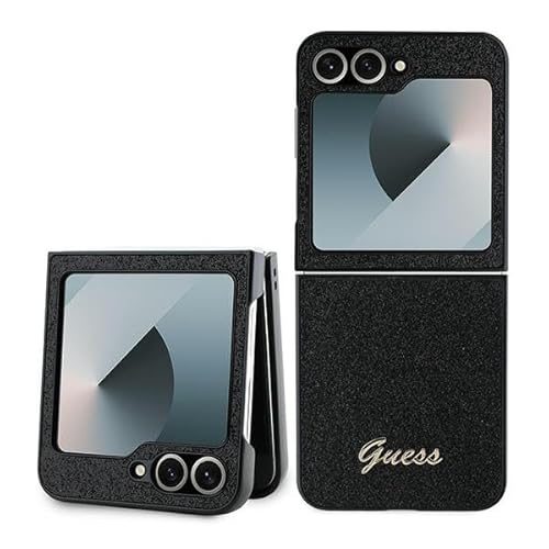 CG MOBILE Guess GUHCZF6HGGSHK hülle für Z Flip6 F741 Schwarz 4G Glitter Script von CG MOBILE