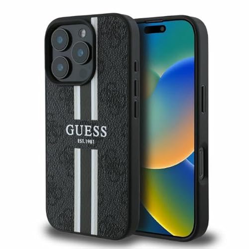 CG MOBILE Guess GUHMP16LP4RPSK Hülle für iPhone 16 Pro 6.3" Schwarz hardcase 4G Printed Stripes CG MOBILE Guess GUHMP16LP4RPSK Hülle für iPhone 16 Pro 6.3" Schwarz hardcase 4G Printed Stripes von CG MOBILE