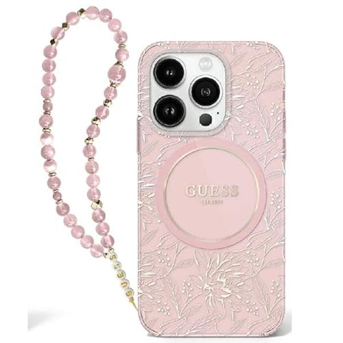 CG Mobile Guess GUHMP16SHCPOFPP Hülle für iPhone 16 6.1" Rosa hardcase IML Flowers Allover Electro with Pearl Strap CG Mobile Guess GUHMP16SHCPOFPP Hülle für iPhone 16 6.1" Rosa hardcase IML Flowers Allover Electro with Pearl Strap von CG MOBILE