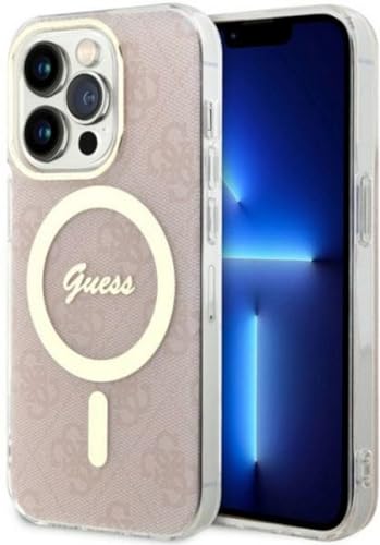 CG Mobile Guess Handyhülle Kompatibel mit Magsafe – iPhone 14 Pro Handyhülle in Pink 4G Gold Ring Logo Anti-Kratzer, Bequem & Langlebig Hartschale mit Zugänglichen Anschlüssen CG Mobile Guess Handyhülle Kompatibel mit Magsafe – iPhone 14 Pro Handyhülle in Pink 4G Gold Ring Logo Anti-Kratzer, Bequem & Langlebig Hartschale mit Zugänglichen Anschlüssen von CG MOBILE