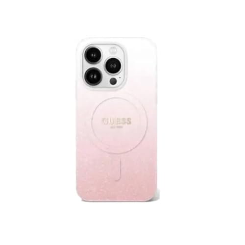 CG MOBILE Guess Magsafe IML Glitzer-Farbverlauf Hartschale für iPhone 16 Pro Max, Rosa von CG MOBILE
