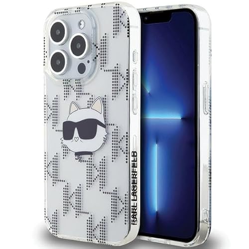 CG MOBILE Karl Lagerfeld KLHCP15LHKLPCHT Hülle für iPhone 15 Pro 6.1" transparent hardcase IML Choupette Head & Monogram von CG MOBILE
