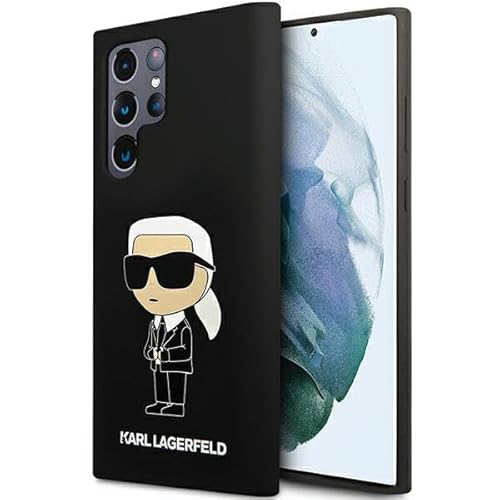 CG MOBILE Karl Lagerfeld KLHCS24LSNIKBCK Hülle für S24 Ultra S928 hardcase Schwarz Silicone Ikonik von CG MOBILE