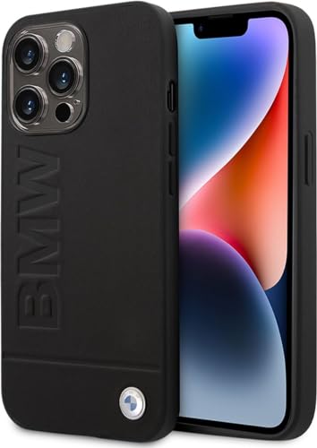 Etui BMW BMHCP14LSLLBK Hülle für iPhone 14 Pro 6,1" schwarz/Black Leather Stamp von CG MOBILE