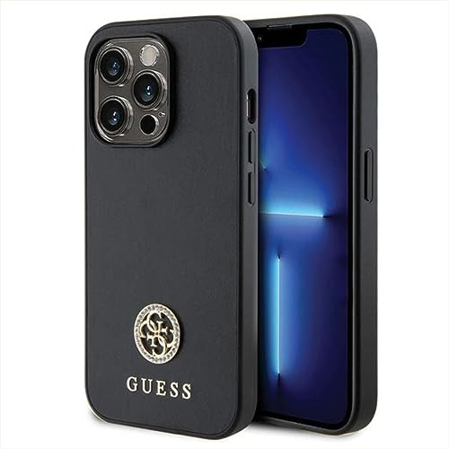 GUESS Apple iPhone 14 Pro Max Schutzhülle Case Strass Metal Logo Schwarz von CG MOBILE