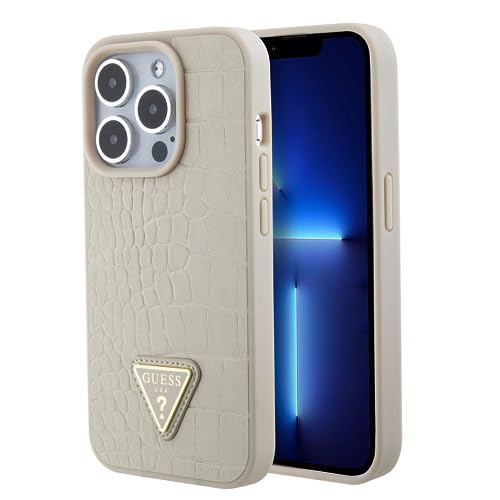 Guess GUHCP15LPCRTHCD Hülle für iPhone 15 Pro 6.1" golden hardcase Croco Triangle Logo Guess GUHCP15LPCRTHCD Hülle für iPhone 15 Pro 6.1" golden hardcase Croco Triangle Logo von CG MOBILE