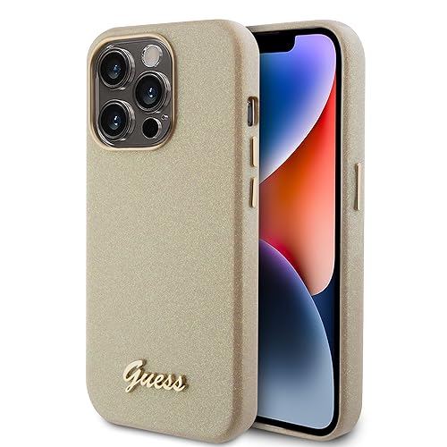 Guess GUHCP15LPGMCSD Hülle für iPhone 15 Pro 6.1" golden hardcase Glitter Glossy Script Guess GUHCP15LPGMCSD Hülle für iPhone 15 Pro 6.1" golden hardcase Glitter Glossy Script von CG MOBILE