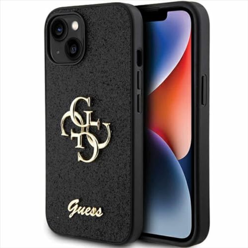 GUESS GUHCP15MHG4SGK Hülle für iPhone 15 Plus 6.7" Schwarz hardcase Glitter Script Big 4G von CG MOBILE