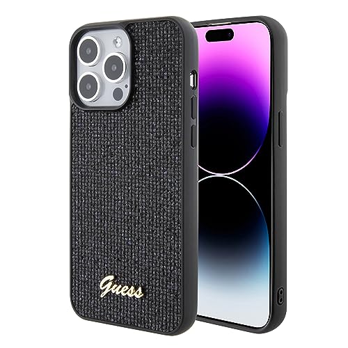 GUESS GUHCP15XPMSDGSK Hülle für iPhone 15 Pro Max 6.7" Schwarz hardcase Disco Metal Script von CG MOBILE