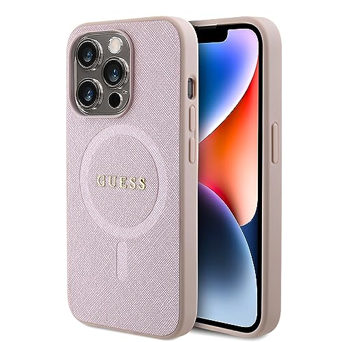 GUESS GUHMP15LPSAHMCP Hülle für iPhone 15 Pro 6.1" Rosa hardcase Saffiano von CG MOBILE