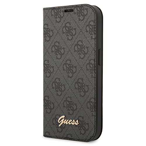 Guess GUBKP14MHG4SHK Hülle für iPhone 14 Plus 6,7" schwarz/Black Book 4G Vintage Gold Logo von CG MOBILE