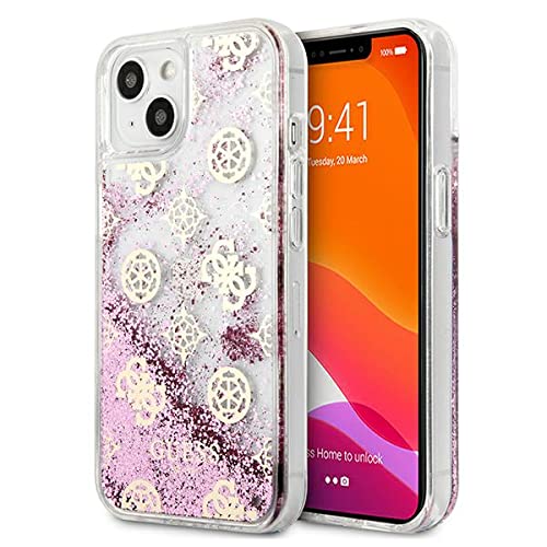 Guess GUHCP13MLGPEPI hülle für iPhone13 6,1" rosa Peony Liquid Glitter von CG MOBILE