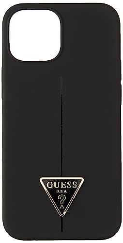 Guess GUHCP13SSLTGK Hülle für iPhone 13 Mini 5,4" schwarz/Black hardcase Silicone Triangle von CG MOBILE