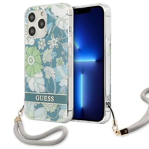 Guess GUHCP13XHFLSN Hülle für iPhone 13 Pro Max 6,7" grün/Green hardcase Flower Strap Guess GUHCP13XHFLSN Hülle für iPhone 13 Pro Max 6,7" grün/Green hardcase Flower Strap von CG MOBILE