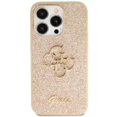 Guess GUHCP13XHG4SGD Hülle für iPhone 13 Pro Max 6.7" golden hardcase Glitter Script Big 4G von CG MOBILE