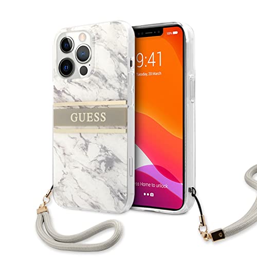 Guess GUHCP13XKMABGR hülle für iPhone13 Pro Max 6,7" grau Marble Strap Collection von CG MOBILE