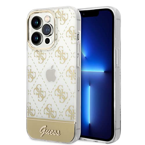 Guess GUHCP14LHG4MHG hülle für iPhone 14 Pro 6, 1" Gold/Gold hardcase 4G Pattern Script, schwarz von CG MOBILE