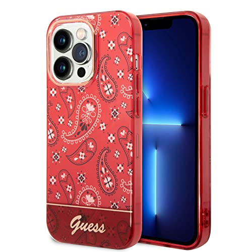 Guess GUHCP14LHGBNHR hülle für iPhone 14 Pro 6,1" rot/red hardcase Bandana Paisley von CG MOBILE