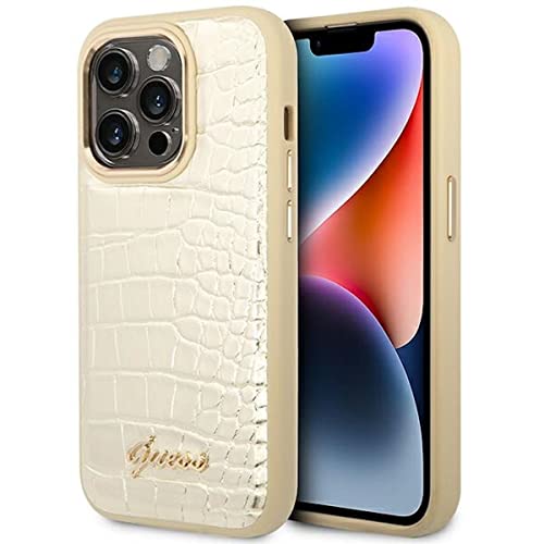Guess GUHCP14LHGCRHS hülle für iPhone 14 Pro 6,1" Silber/Silver hardcase Croco Collection Guess GUHCP14LHGCRHS hülle für iPhone 14 Pro 6,1" Silber/Silver hardcase Croco Collection von CG MOBILE