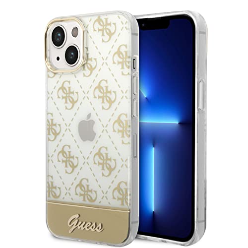 Guess GUHCP14MHG4MHG hülle für iPhone 14 Plus 6,7" Gold/Gold hardcase 4G Pattern Script von CG MOBILE