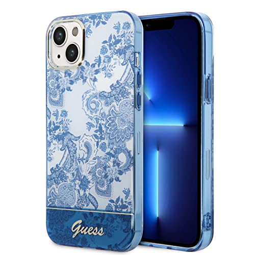 Guess GUHCP14MHGPLHB hülle für iPhone 14 Plus 6,7" blau/Blue hardcase Porcelain Collection von CG MOBILE