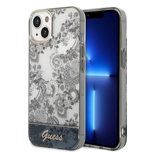 Guess GUHCP14MHGPLHG Hülle für iPhone 14 Plus 6,7" grau/Grey hardcase Porcelain Collection von CG MOBILE