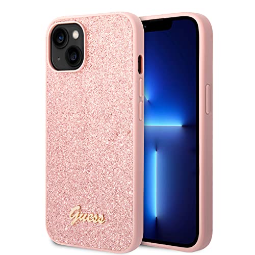 Guess GUHCP14SHGGSHP hülle für iPhone 14 6,1" rosa/pink Hard case Glitter Script von CG MOBILE